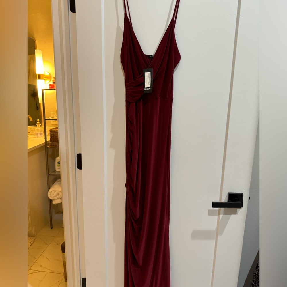 Burgundy cocktail dress